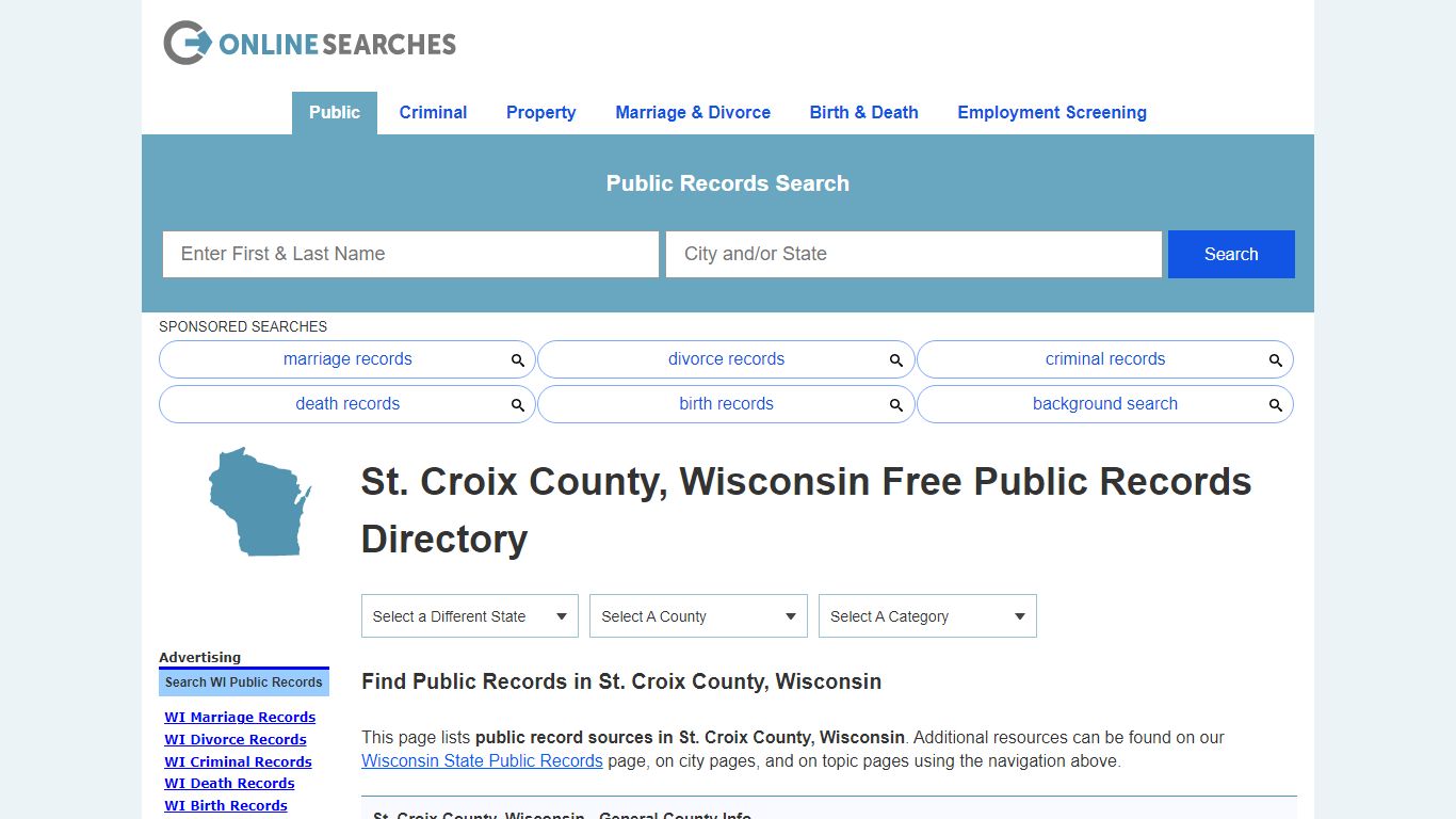 St. Croix County, Wisconsin Public Records Directory