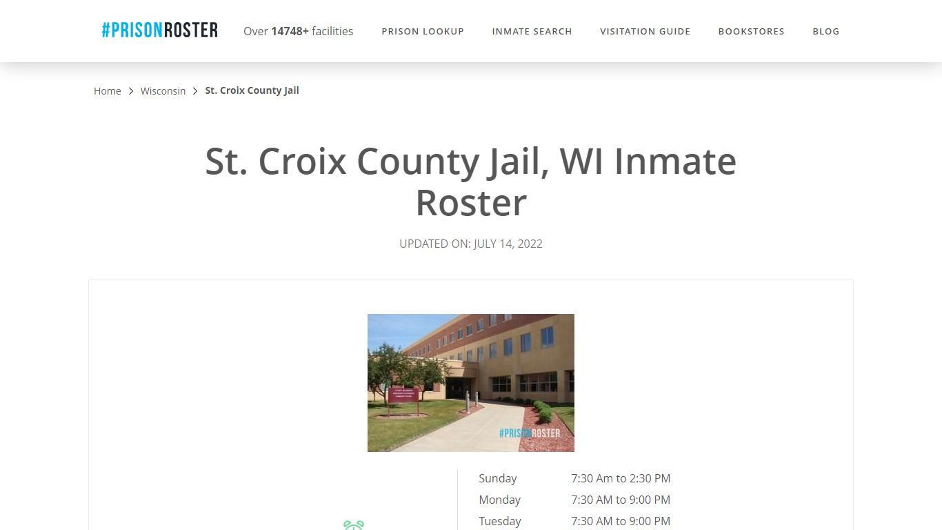 St. Croix County Jail, WI Inmate Roster - Prisonroster